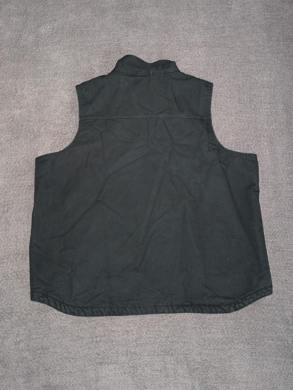 Carhartt Washed Duck Sherpa Lined Mock Vest Black Mens 3XL TALL - Picture 4 of 8
